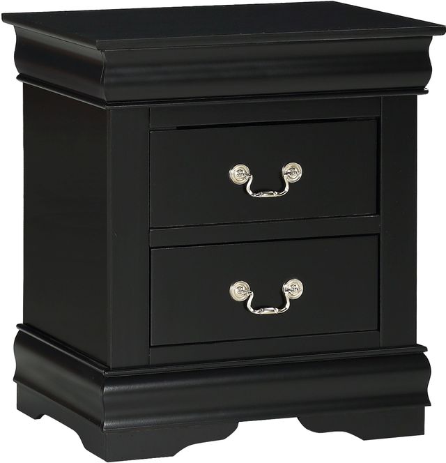 Crown Mark Louis Philip Black 24" Nightstand-0
