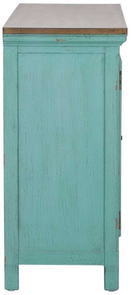 Liberty Furniture Kensington Brown/Turquoise 56" Accent Cabinet-3