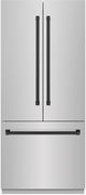 ZLINE Autograph Edition 36" 19.6 Cu. Ft. Stainless Steel Built-In French Door Refrigerator with Matte Black Accents-0