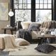 Olliix by Madison Park Edina Natural Faux Fur Square Pillow-2