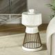 Stylecraft Norman Wyatt Home Cement White Pedestal Table -1