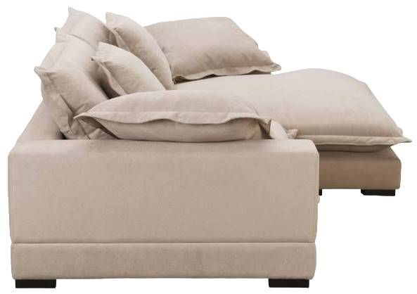 Moe's Home Collection Daydream 2-Piece Beige L-Shaped Sectional Sofa and Chaise-2