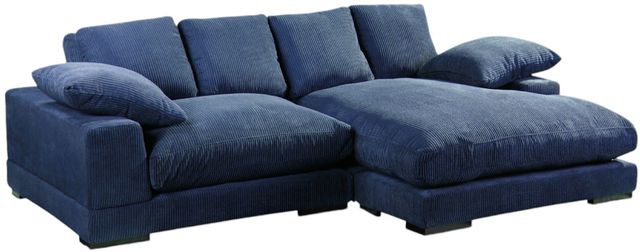 Moe's Home Collection Plunge 2-Piece Navy L-Shaped Sectional and Reversible Chaise-0