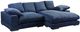 Moe's Home Collection Plunge 2-Piece Navy L-Shaped Sectional and Reversible Chaise-0