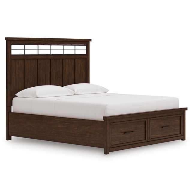 Signature Design by Ashley® Taffenbrook Medium Brown King Storage Panel Bed-0