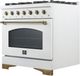 FORNO® Antico Alta Qualita 36" White Pro Style Dual Fuel Range-1
