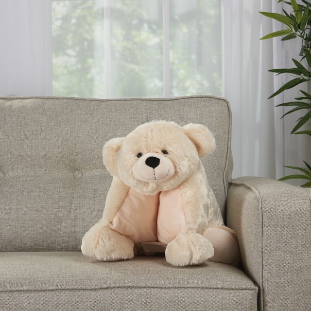 Nourison Home™ Mina Victory Plush Lines Ivory 18''x22'' Bear Stuffed Toy-1