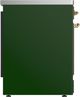 Ilve® Majestic III 30" Emerald Green Pro Style Induction Range with Triple Glass Door and Brass Trim-4