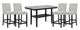 Crown Mark Marbel 5-Piece Black/Gray Counter Dining Set-0