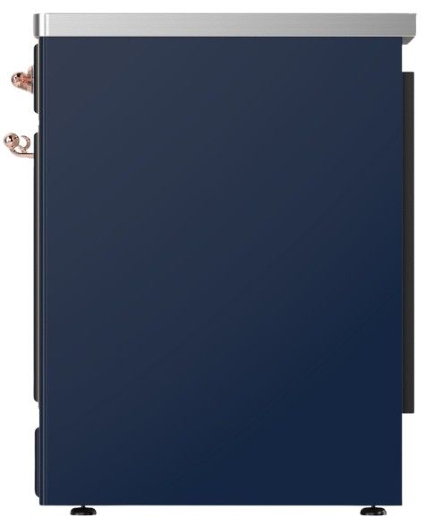 Ilve® Majestic III 30" Midnight Blue Pro Style Induction Range with Solid Door and Copper Trim-2