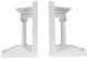 A & B Home 2-Piece Matte White Roman Column Bookend Set-1