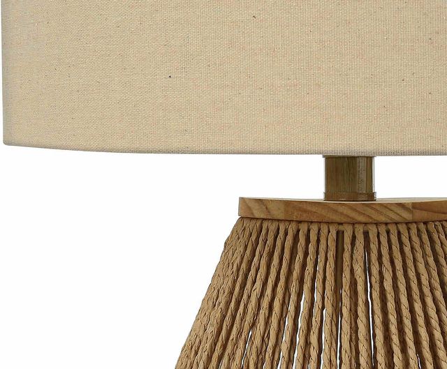 Monarch Specialties Inc. 22"H Brown Rope Table Lamp-2