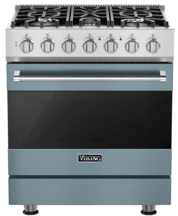 Viking® 3 Series 30" November Sky Propane Pro Style Gas Range-0