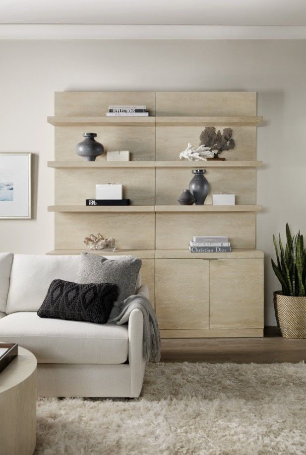 Hooker® Furniture Cascade Terrain Bookcase Base and Hutch-1
