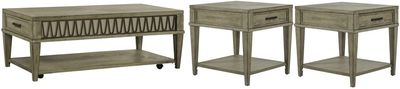 Liberty Furniture Devonshire 3-Piece Weathered Sandstone Living Room Table Set