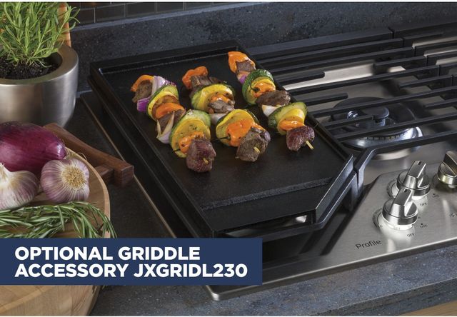 GE® Black 30" Cast Iron Griddle-2