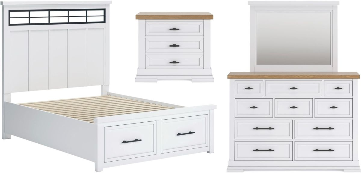 White timber bedroom suite discount