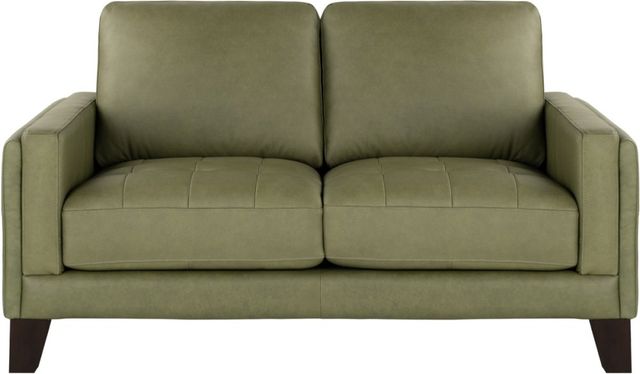 Leather Italia™ Cambria Vaughn Green Clover Loveseat-0