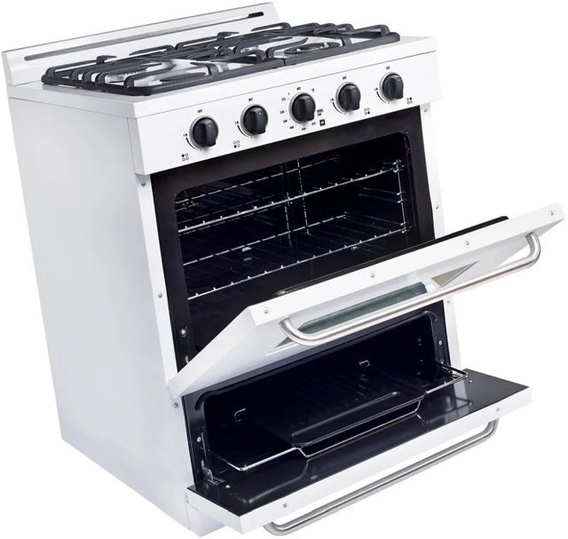 Unique Appliances Classic 30" White 3.9 cu. ft. Off-Grid Freestanding Propane Range-2