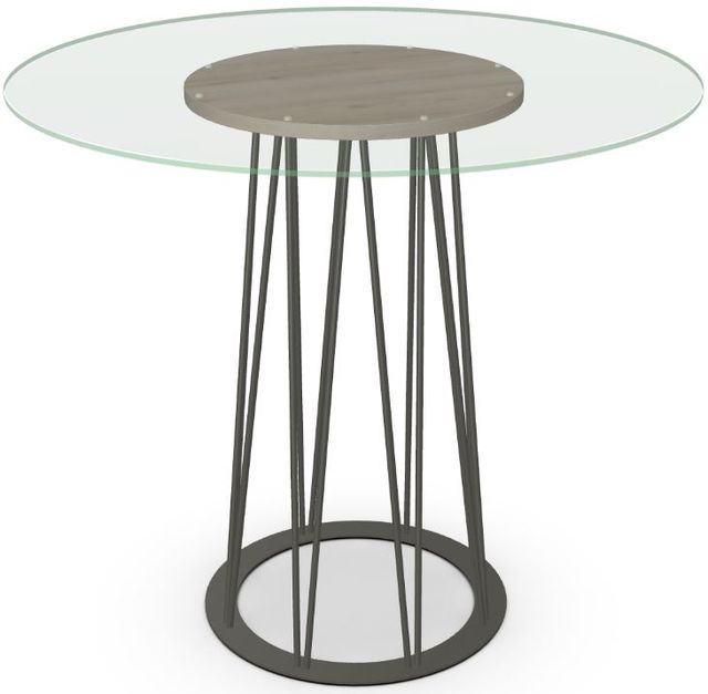 Amisco Customizable Calypso 42" Glass Top Bar Table with 48" Tabletop  -3