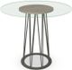 Amisco Customizable Calypso 42" Glass Top Bar Table with 48" Tabletop  -3