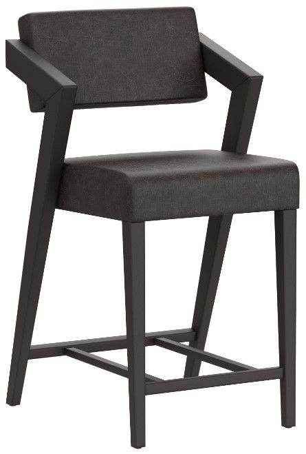 HH2 Home Snyder Blackwash/Charcoal Counter Stool-0