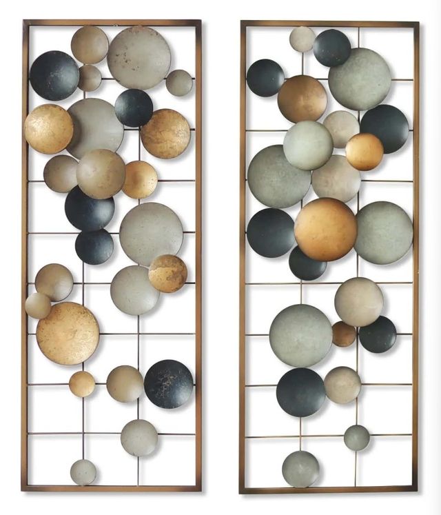 Classy Art 2-Piece Style 14 Black/Bronze/Gold/Gray Wall Decor Set-0