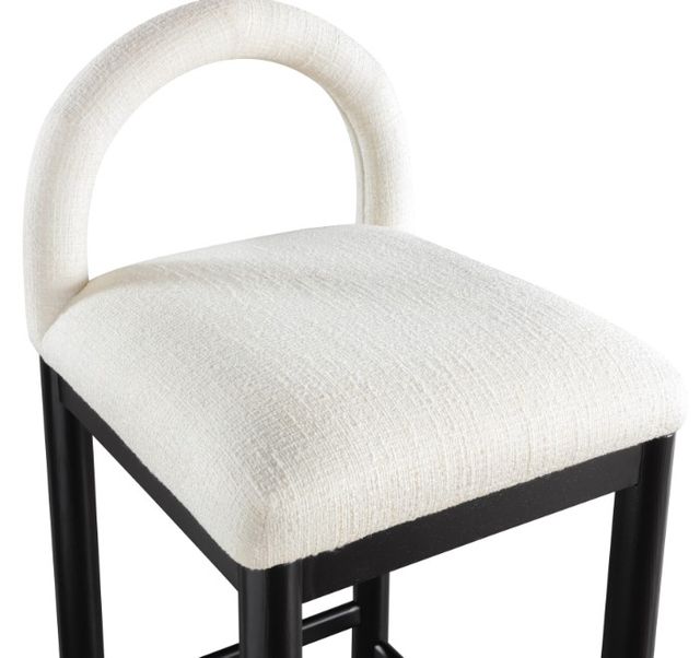 Meridian Furniture Conrad Cream/Black Upholstered Counter Stool-4