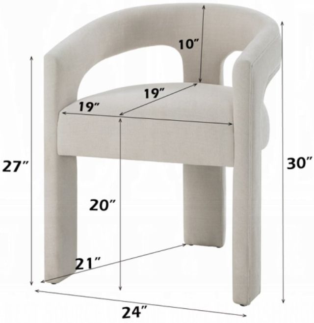 ACME Furniture Gamarya 2-Piece White Dining Side Chair Set-2