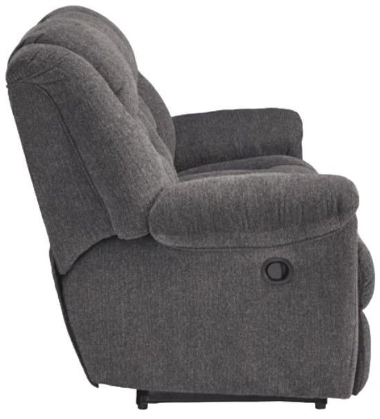 Signature Design by Ashley® Foreside Charcoal Manual Reclining Sofa-2