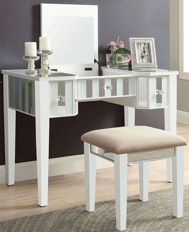Furniture of America® Joyce 2-Piece White Vanity Set -1