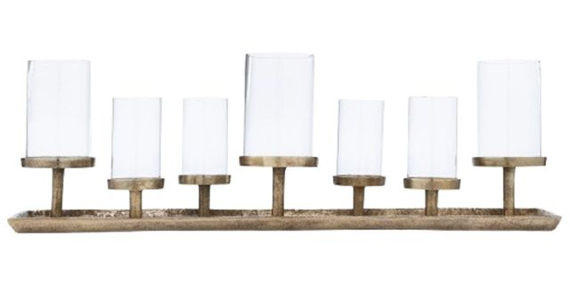 Signature Design by Ashley® Wallmond Antique Brass Candle Holder-0
