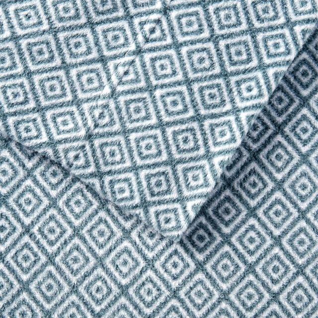 Olliix by True North by Sleep Philosophy Blue Diamond Full Micro Fleece Sheet Set-2