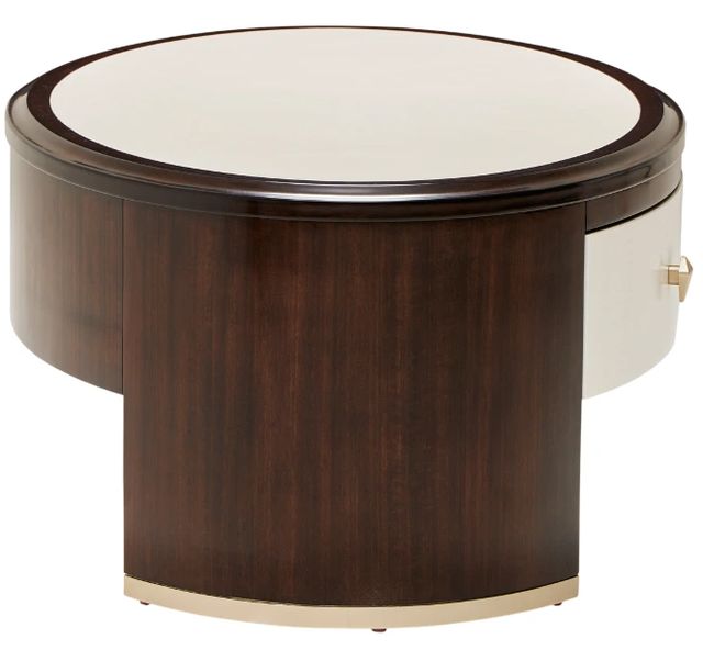 Michael Amini® Paris Chic Espresso Oval Cocktail Table-3