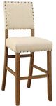 Furniture of America® Sania 2-Piece Ivory/Rustic Oak Bar Chair Set-0