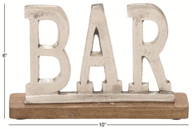 Deco Marche Silver Bar Decorative Sign-2