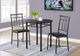 Monarch Specialties Inc. 3 Piece Black Dining Room Set-3