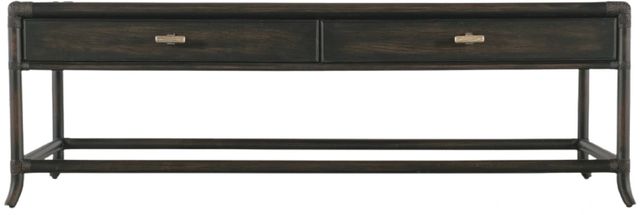 Hooker® Furniture Retreat Black Sand Pole Rattan Cocktail Table-2