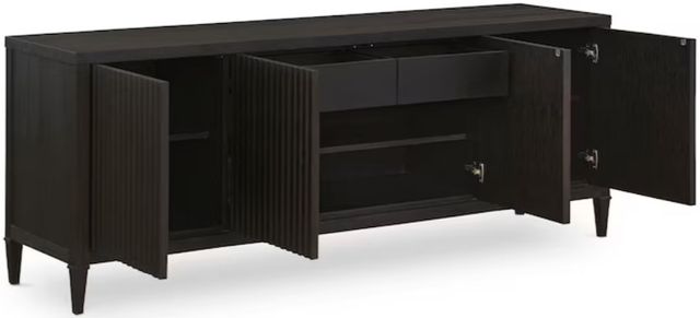 Bassett® Furniture Stratton Ebonized Oak 4-Door Sideboard-2