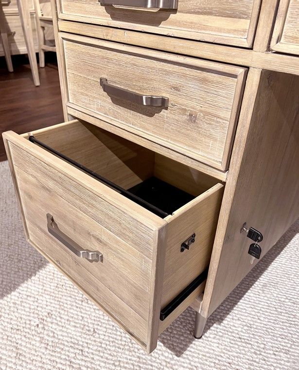 aspenhome® Maddox Biscotti 66" Executive Desk-3