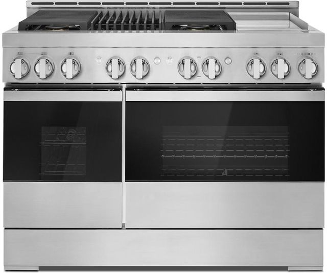 JennAir® Noir™ 48" Stainless Steel Pro Style Natural Gas Range with Griddle and Grill-0