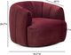 TOV Furniture Jasmine Berry Red Velvet Swivel Accent Chair-2