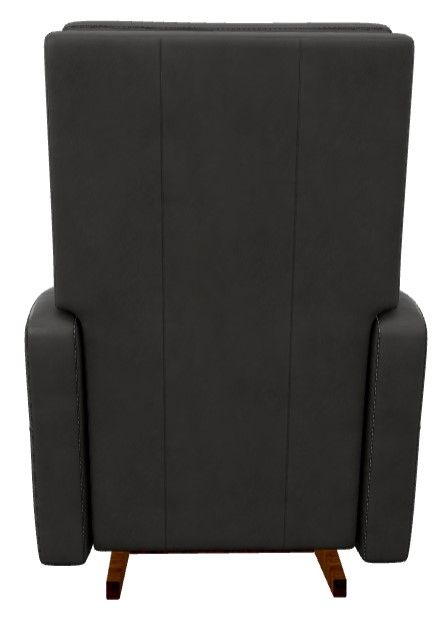 La-Z-Boy® Lennon Charcoal Leather Power Rocking Recliner with Headrest-3