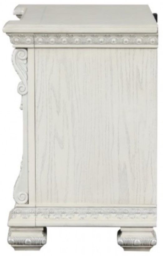 Furniture of America® Promenade Wire Brushed White Nightstand-3