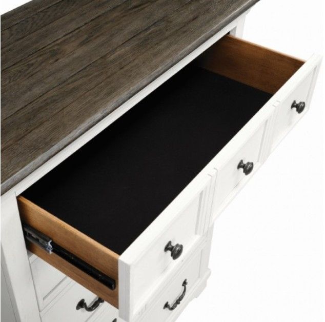 Furniture of America® Hampstead White/Dark Brown Chest-3