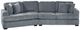 Homelegance® Warwick 2-Piece Gray Sectional with Left Cuddler-2