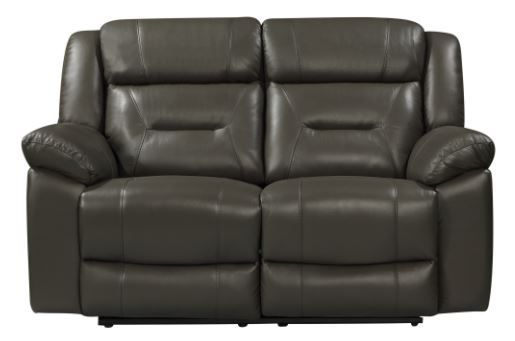New Classic® Home Furnishings Sebastian Gray Loveseat with Dual Recliner-1