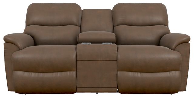 La-Z-Boy® Trouper Whiskey Power Reclining Loveseat with Console and Headrest-1