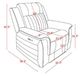 Global Furniture USA U8879 Blanched Silver Power Recliner with LED-1