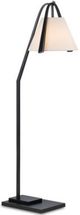 Currey & Company Frey Off-White/Satin Black Floor Lamp-0